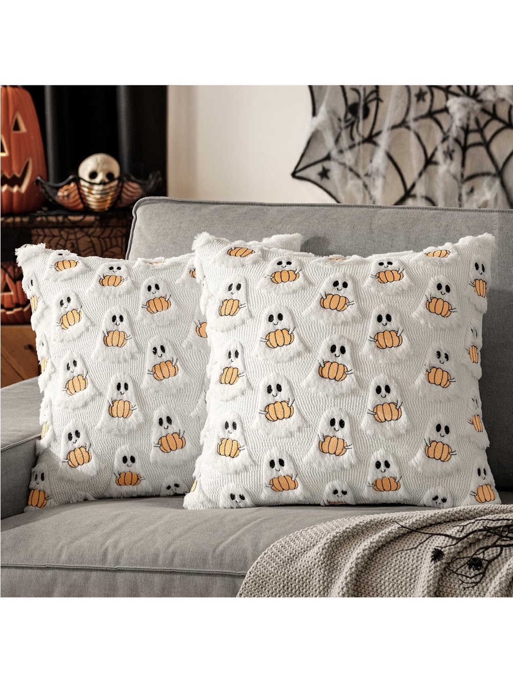 Festive Fall Decorative Throw Pillow Covers - Set of 2 - Picture 5 of 5
